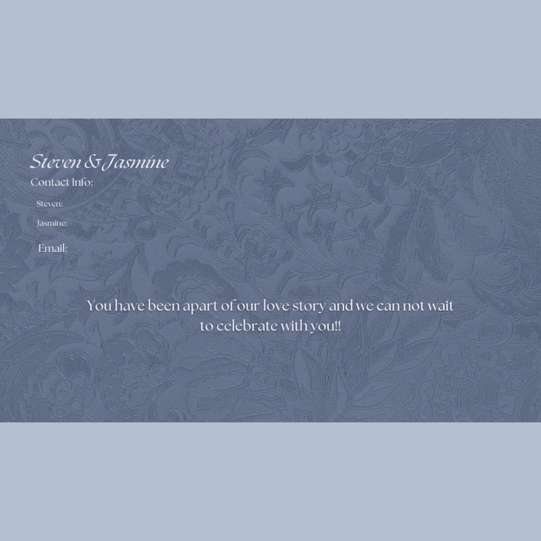 Blue Floral DIY Wedding Website