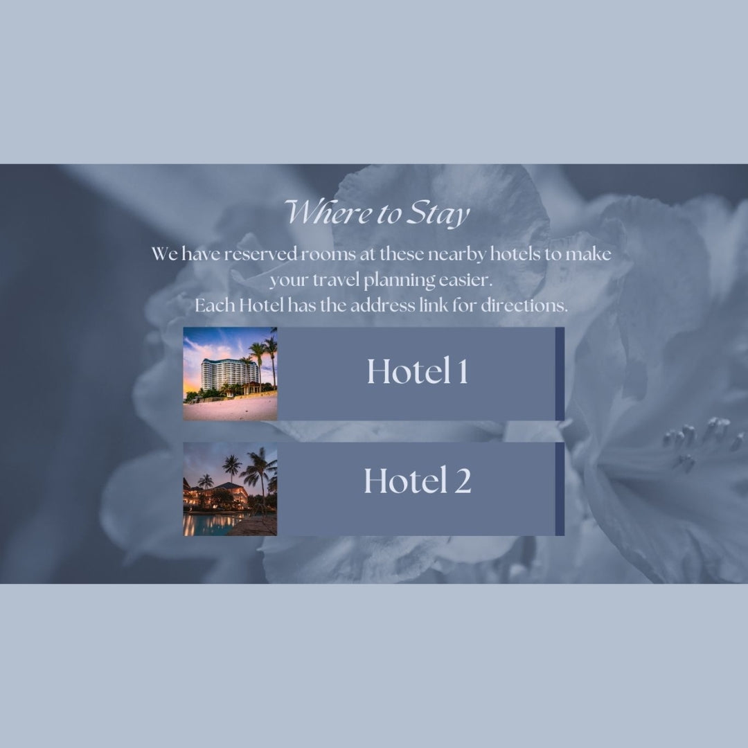 Blue Floral DIY Wedding Website