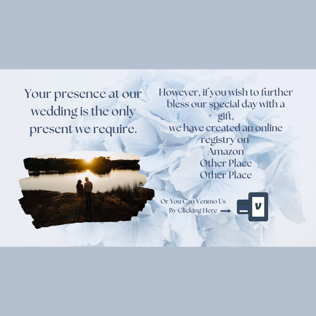 Blue Floral DIY Wedding Website
