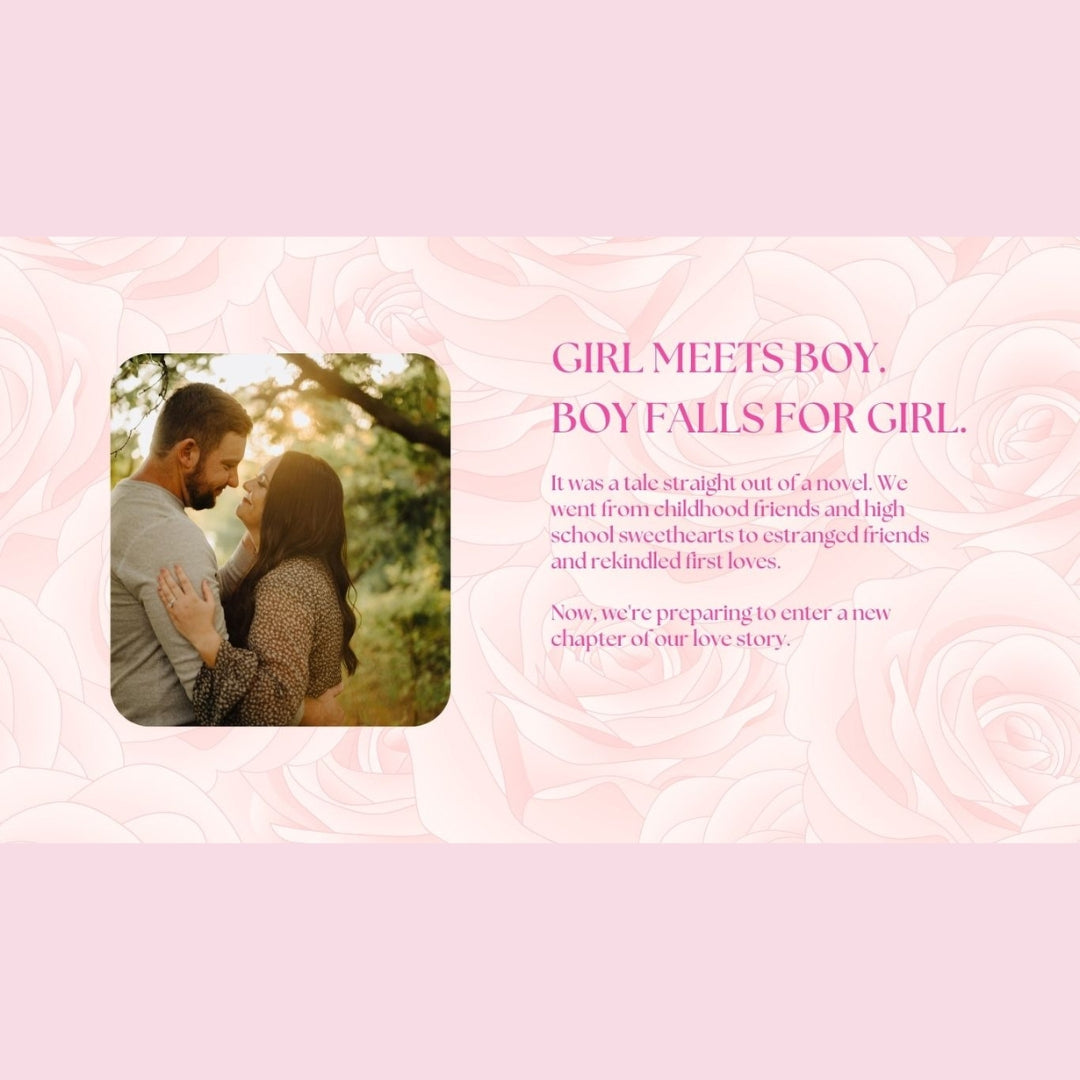 Pink Floral DIY Wedding Website