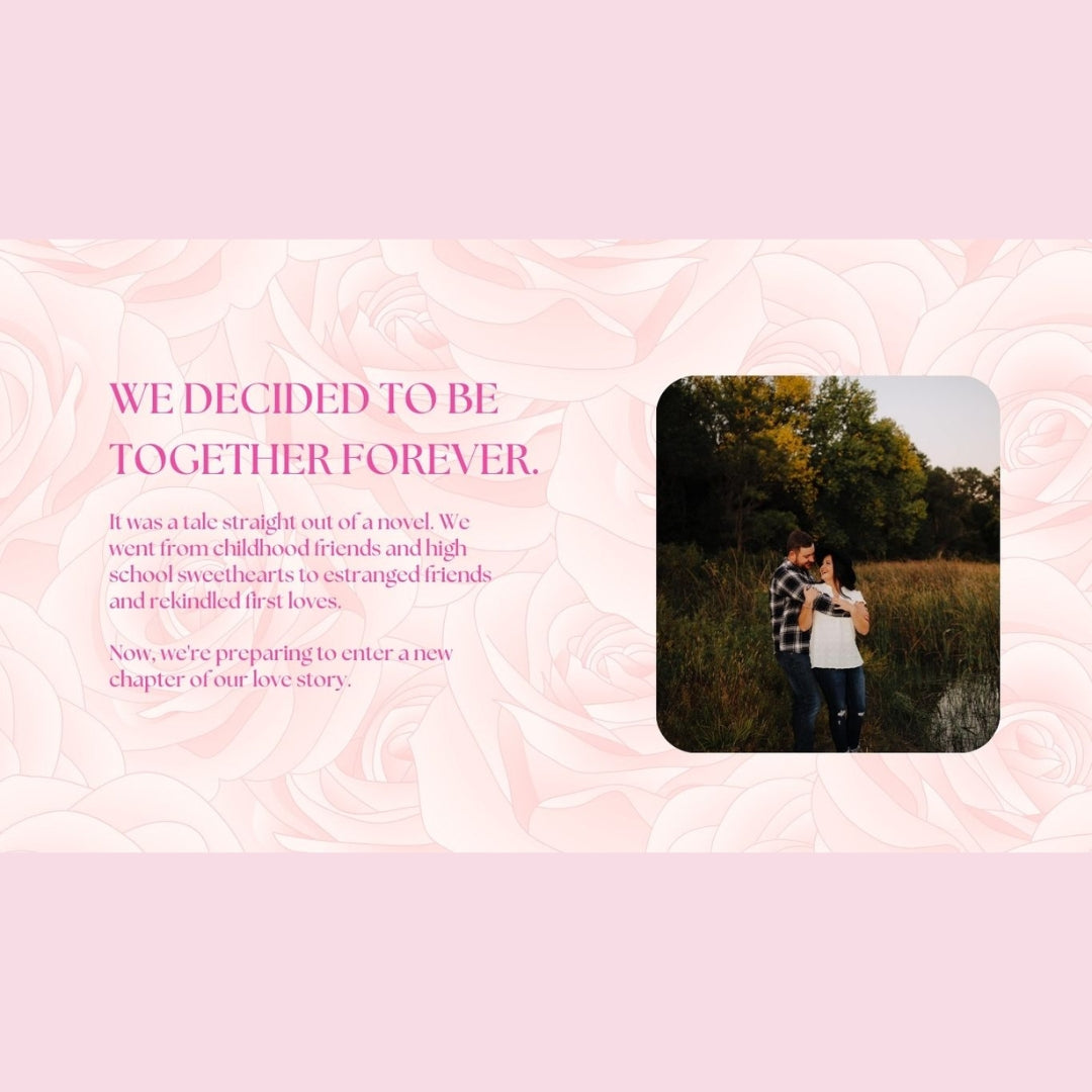 Pink Floral DIY Wedding Website