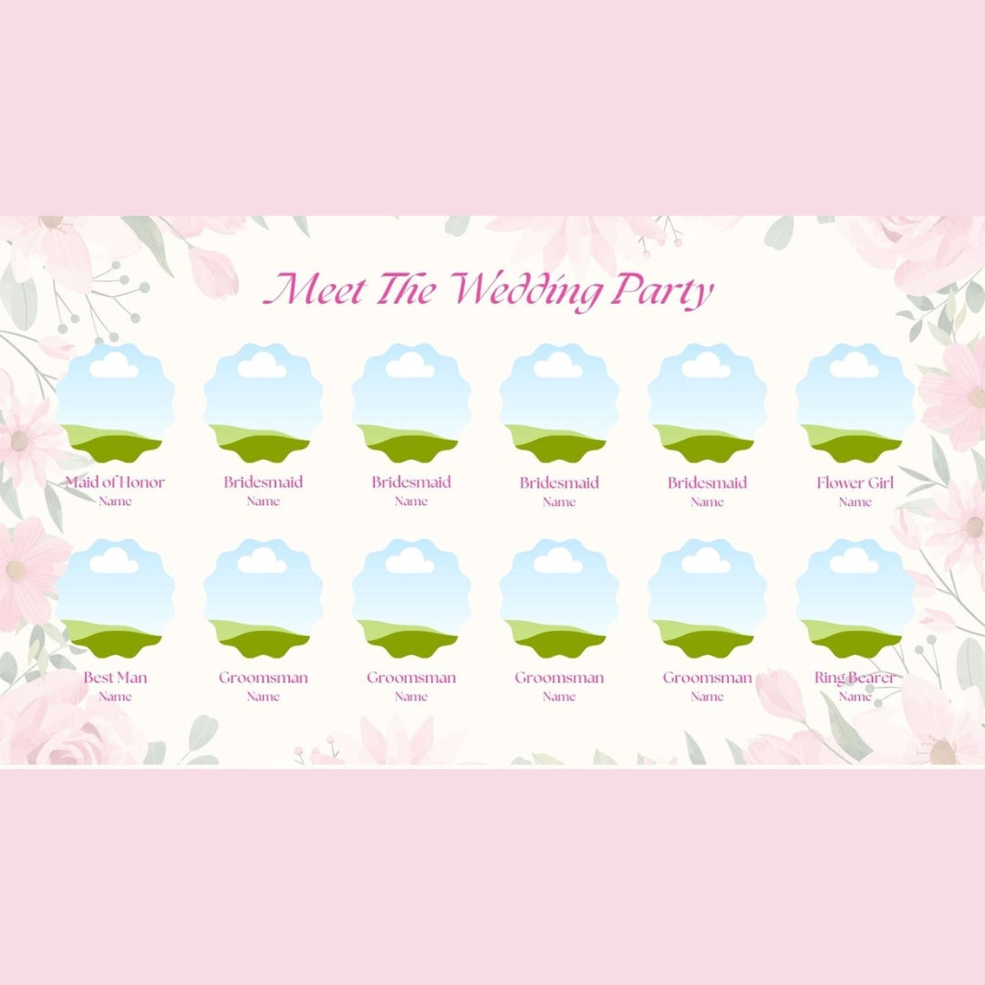 Pink Floral DIY Wedding Website