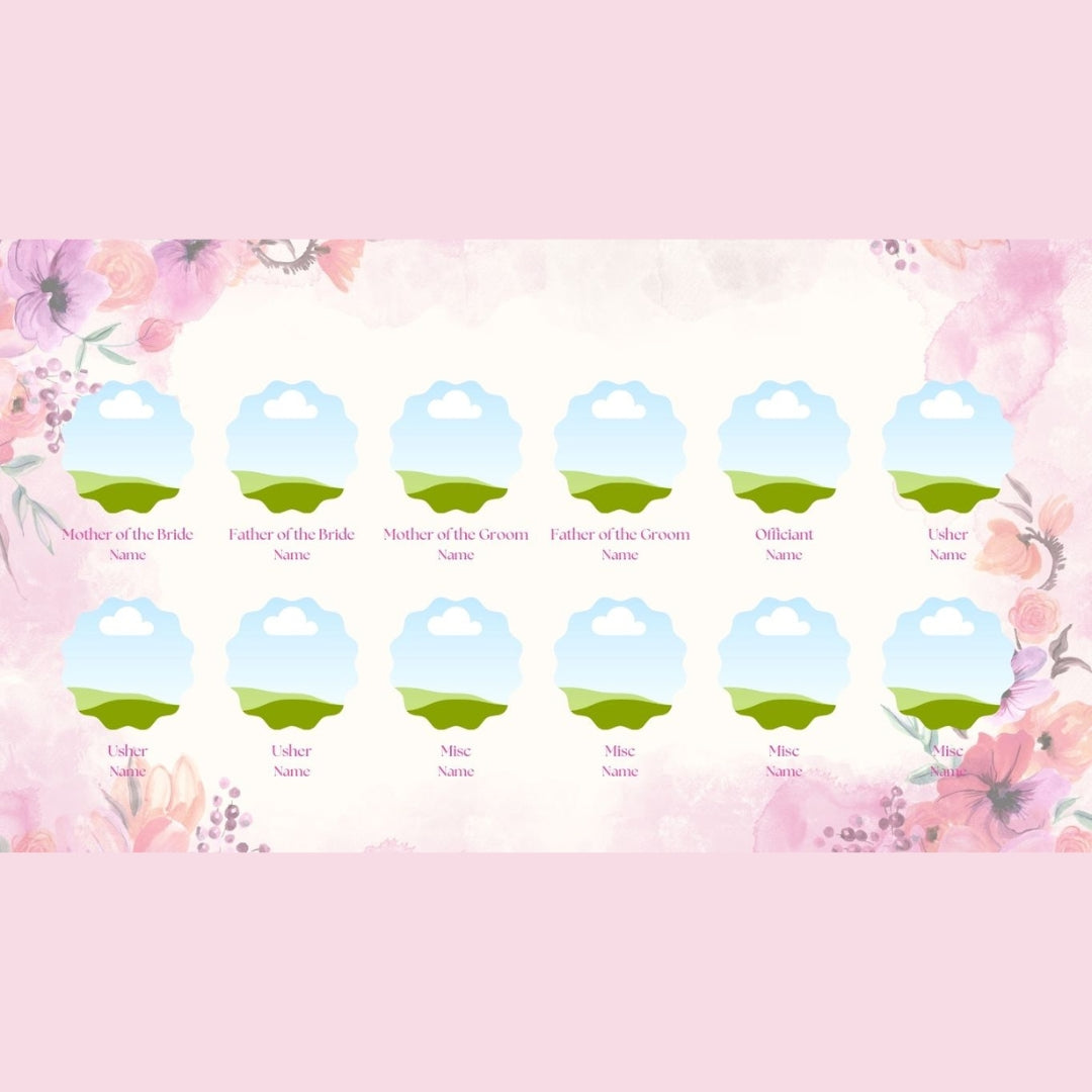 Pink Floral DIY Wedding Website