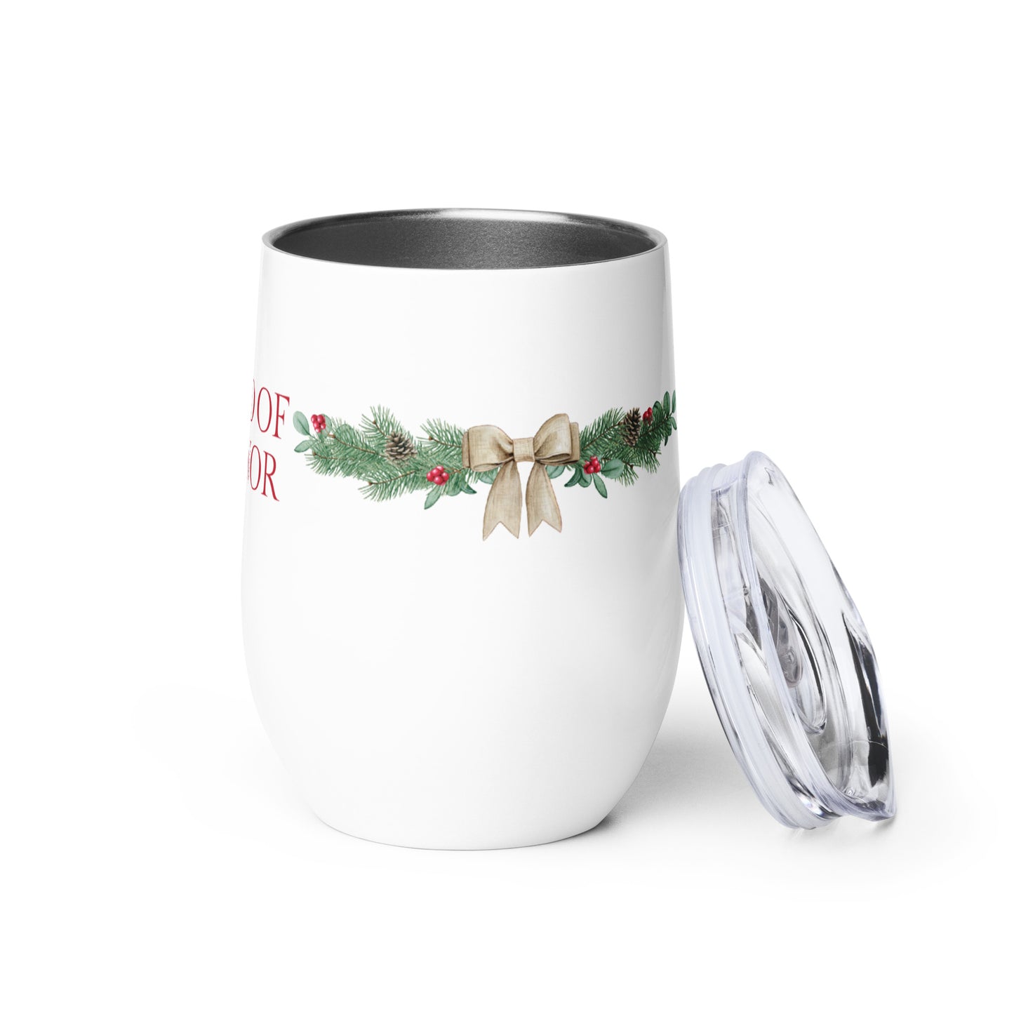 Maid of Honor Wine tumbler - Christmas