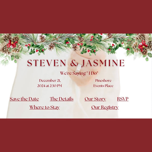 Christmas DIY Wedding Website