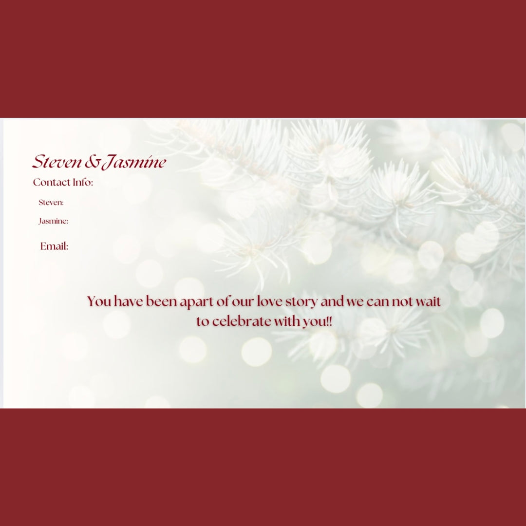 Christmas DIY Wedding Website