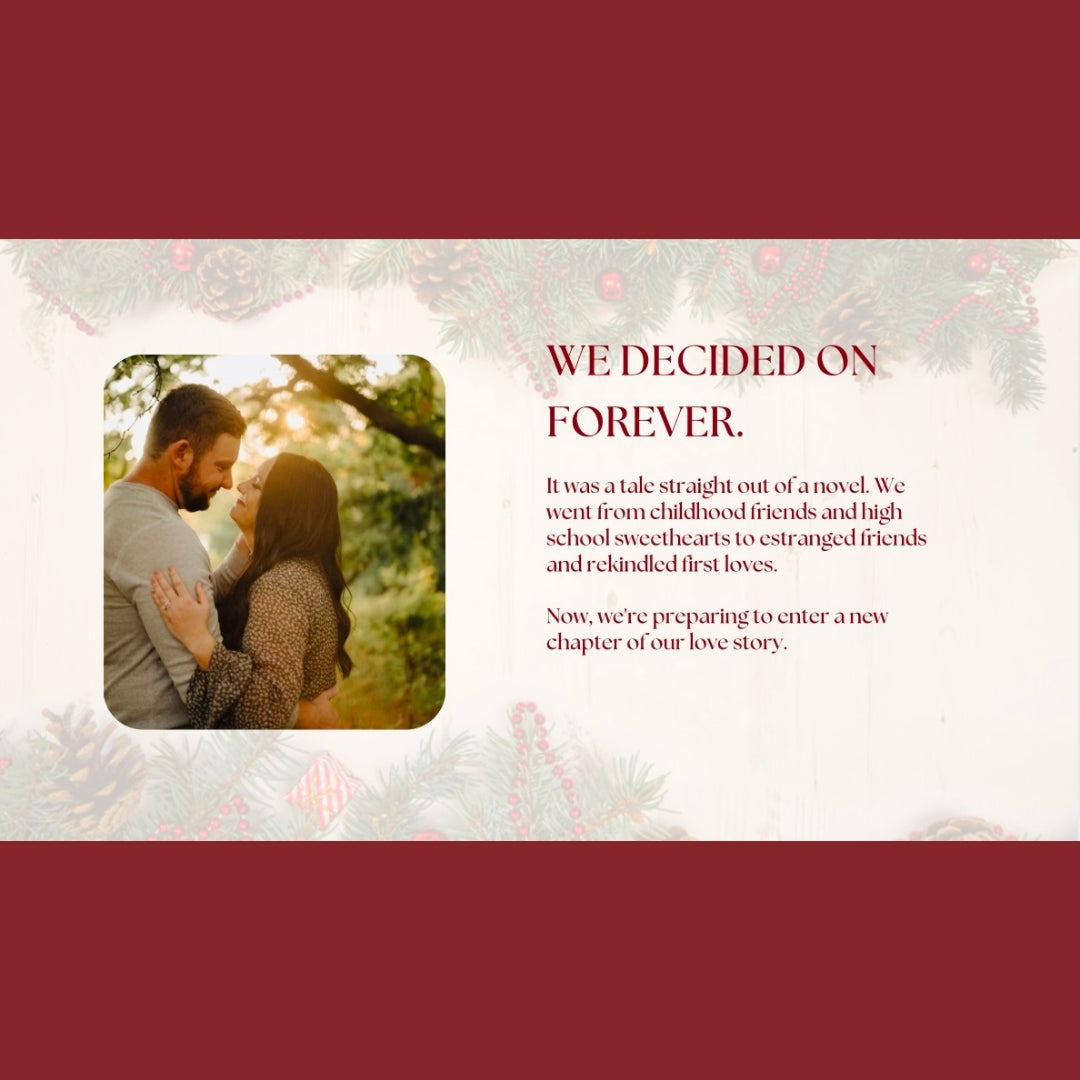 Christmas DIY Wedding Website