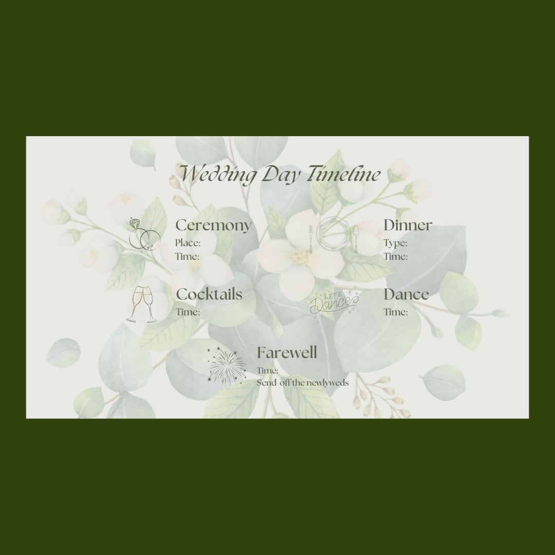 Green Simple DIY Wedding Website