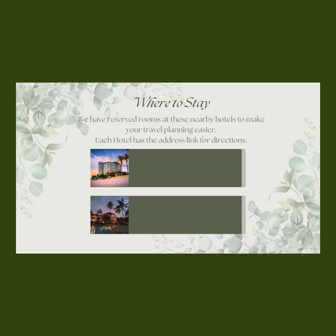 Green Simple DIY Wedding Website