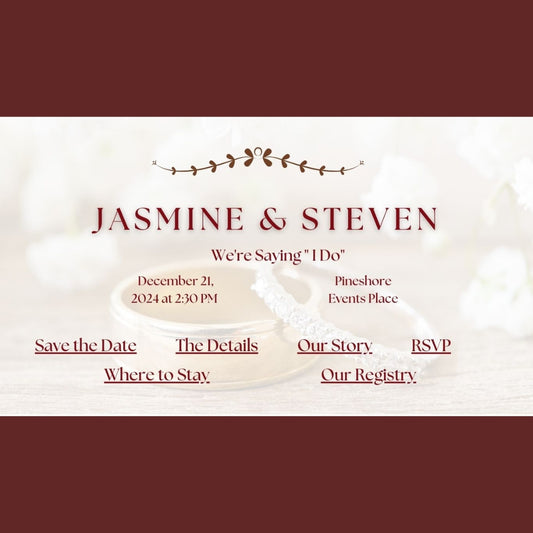 Rustic DIY Wedding Website