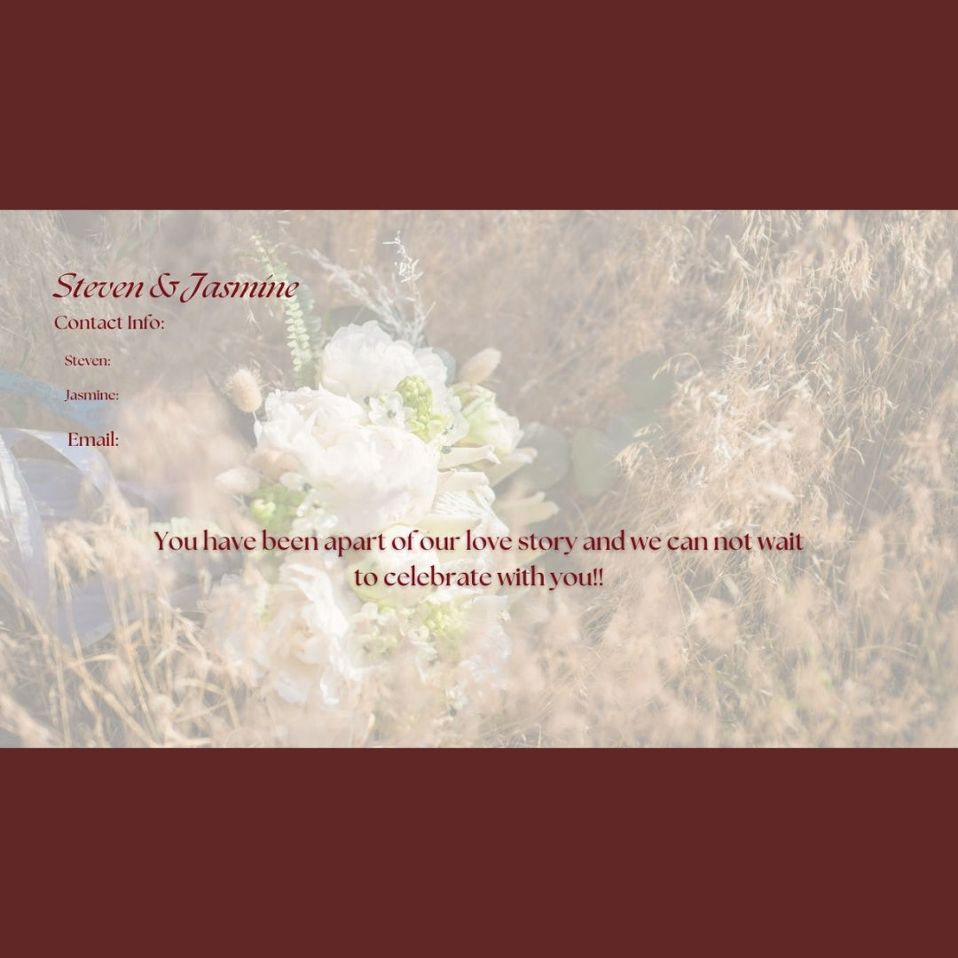 Rustic DIY Wedding Website