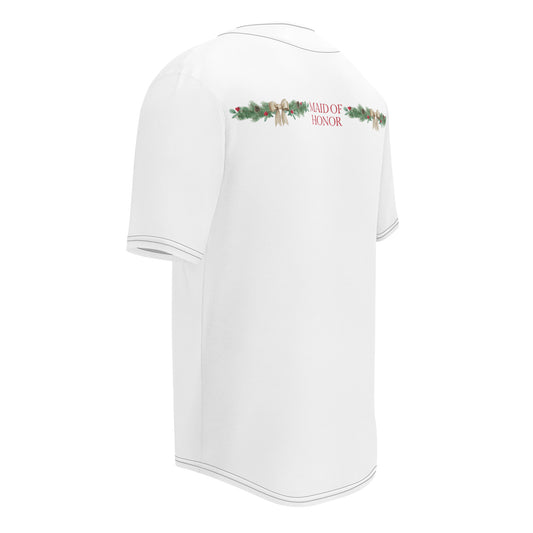 Maid of Honor Baseball Jersey - Christmas