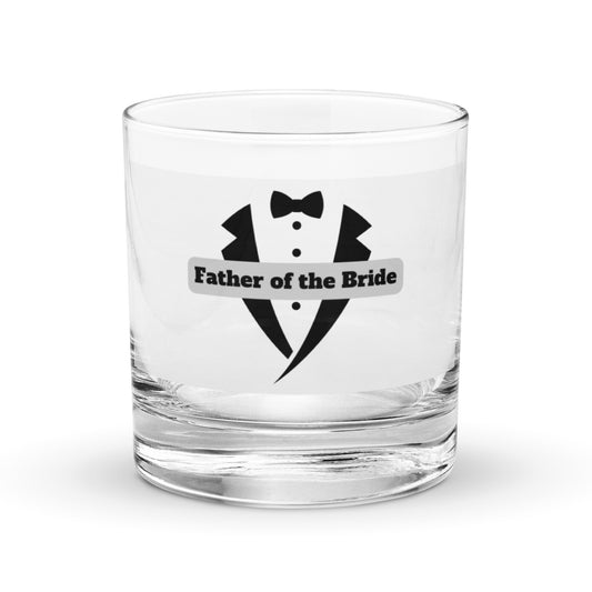 Father of the Bride Rocks glass