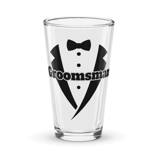 Groomsman Shaker pint glass